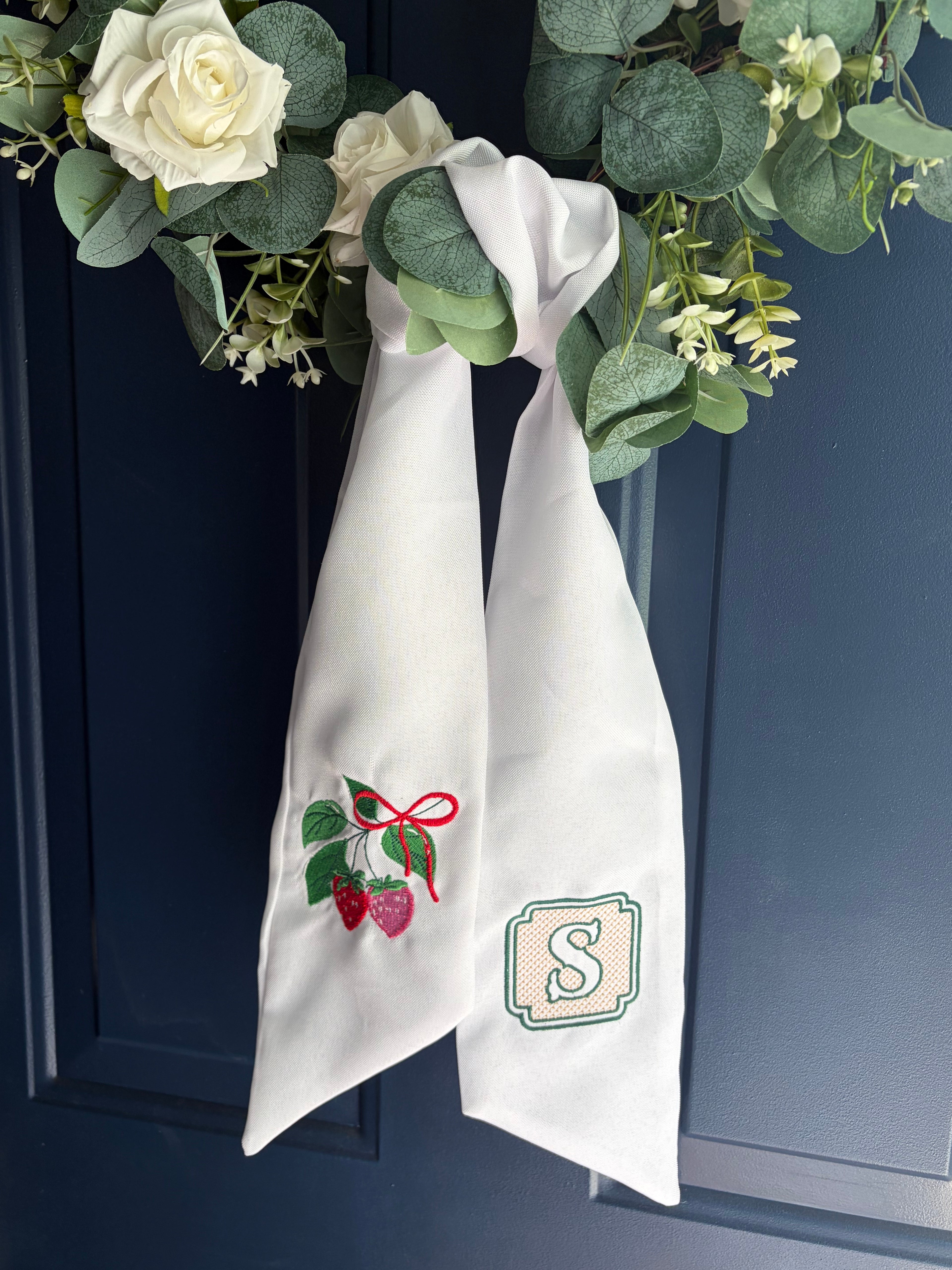 Personalized Wreath Sash — Letter & Icon Design