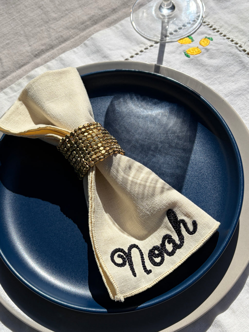 Embroidered Dinner Napkin