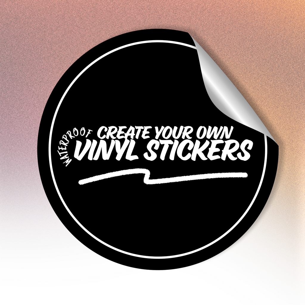 Custom Vinyl Stickers – Upload Your Design | Waterproof & Durable