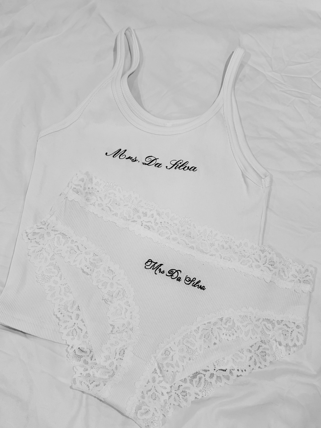 Custom Embroidered Bridal Set