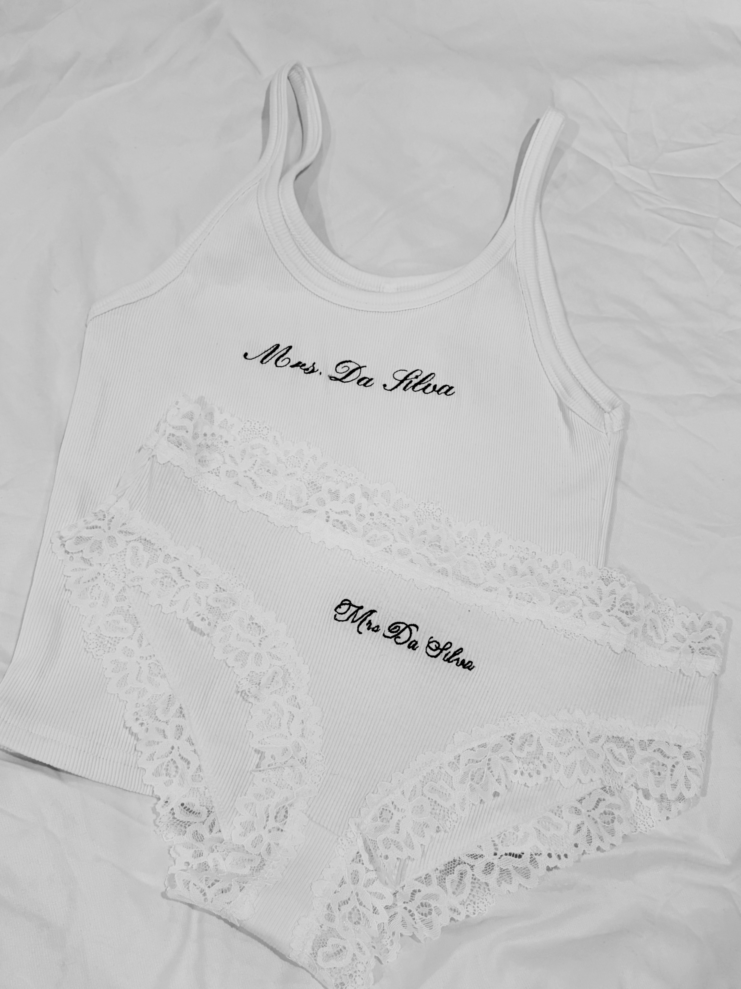 Custom Embroidered Bridal Set