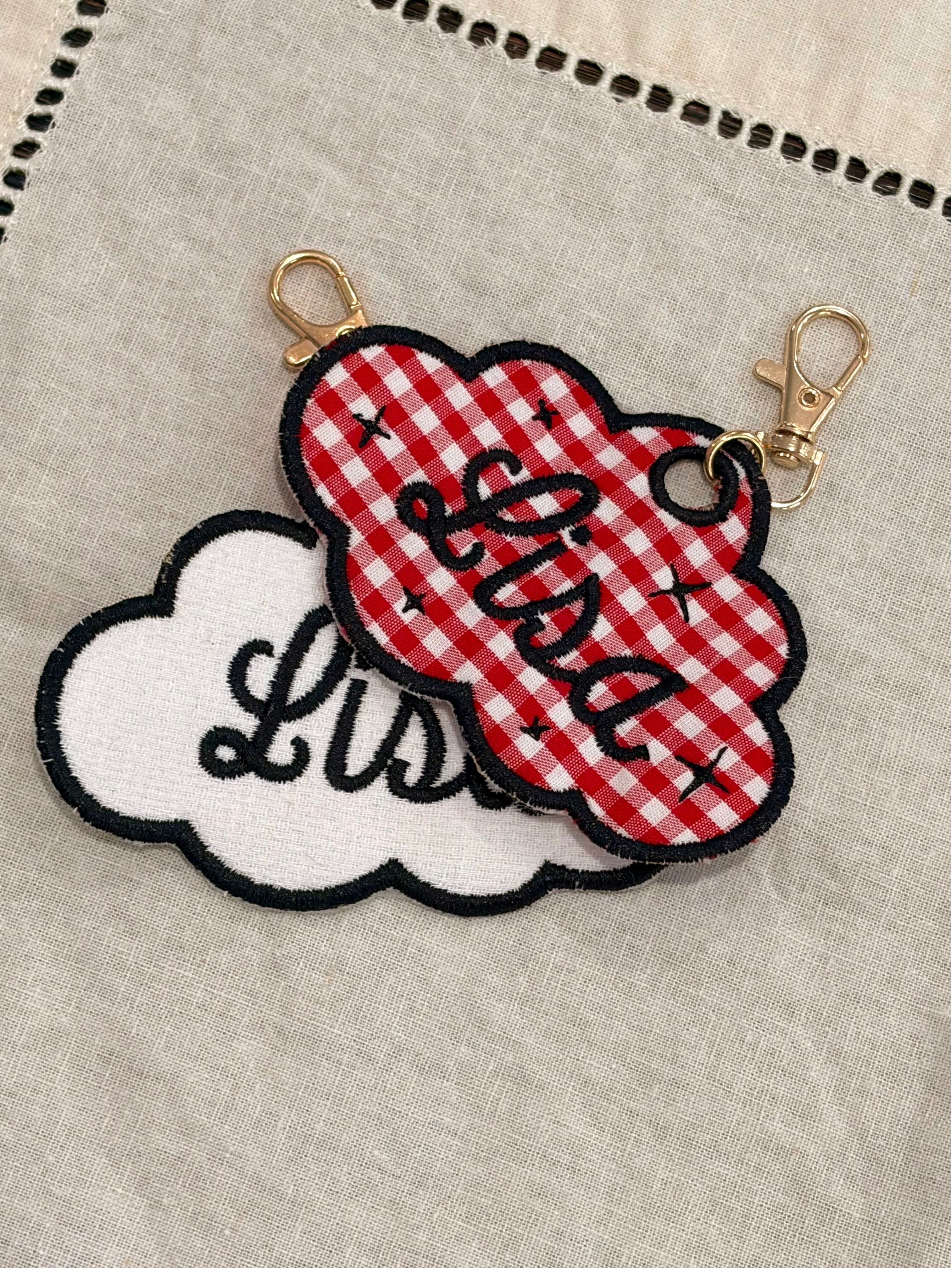 Custom Embroidered Name Keychain
